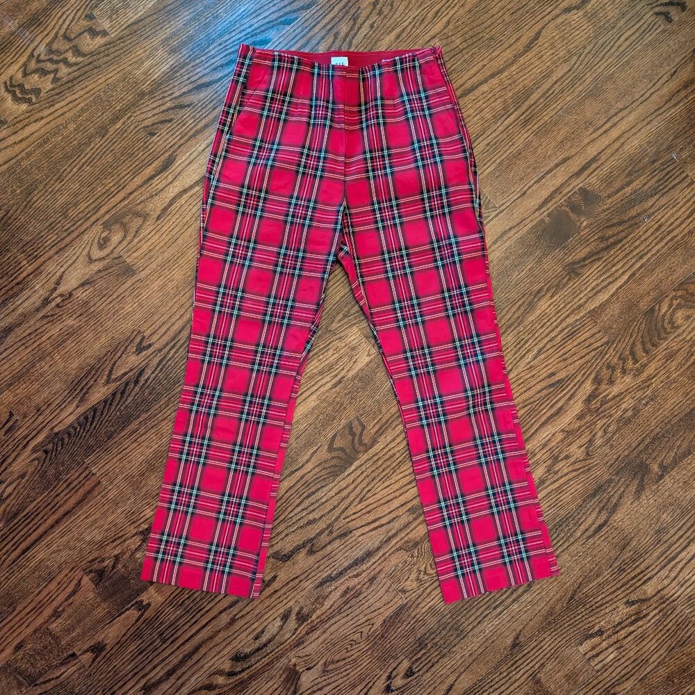 Plaid High Rise Crop Kick Pants